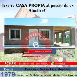 LLego el dia de tener TU CASA PROPIA!!