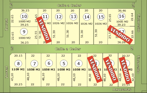 Loteo del Cazador en Escobar - 17 terrenos en venta