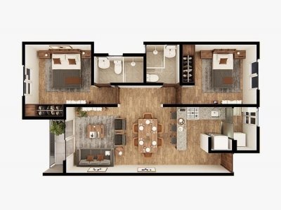 Departamentos 3 Recamaras y 2 Cajones de Estacionamiento