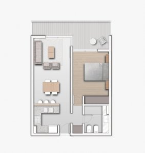 San Martin 2900, esquina rueda. Proyecto 1 dormitorio. Excelente calidad constructiva